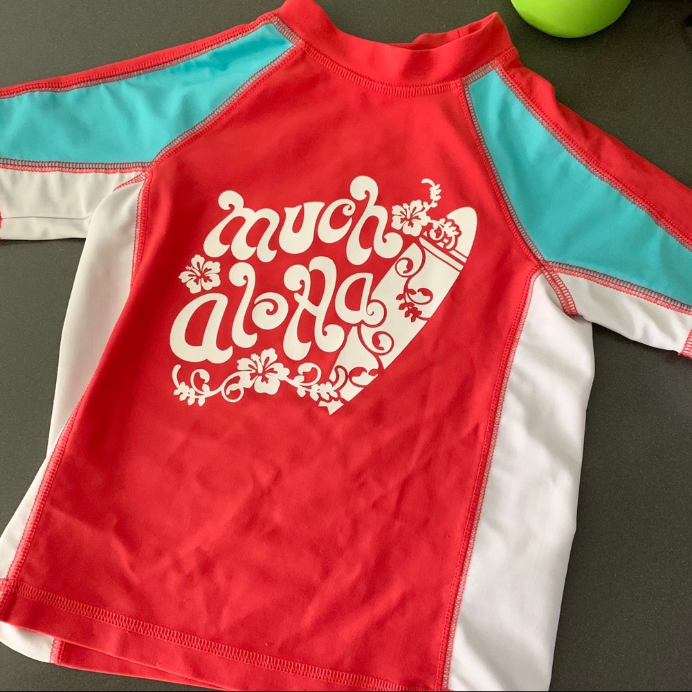 Girls ALOHA Rash guard/Swim top 3T